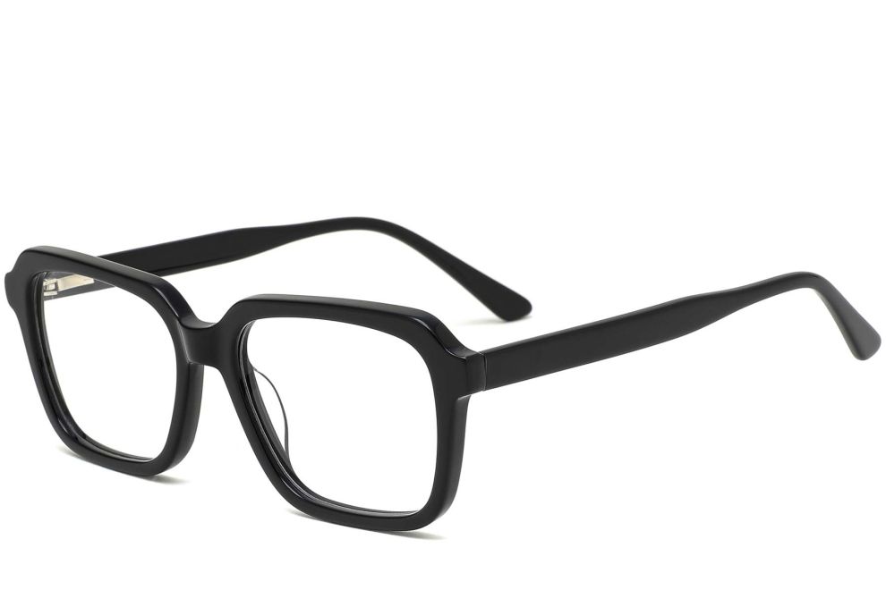 Rectangular Black Acetate Glasses #BS0420-0078