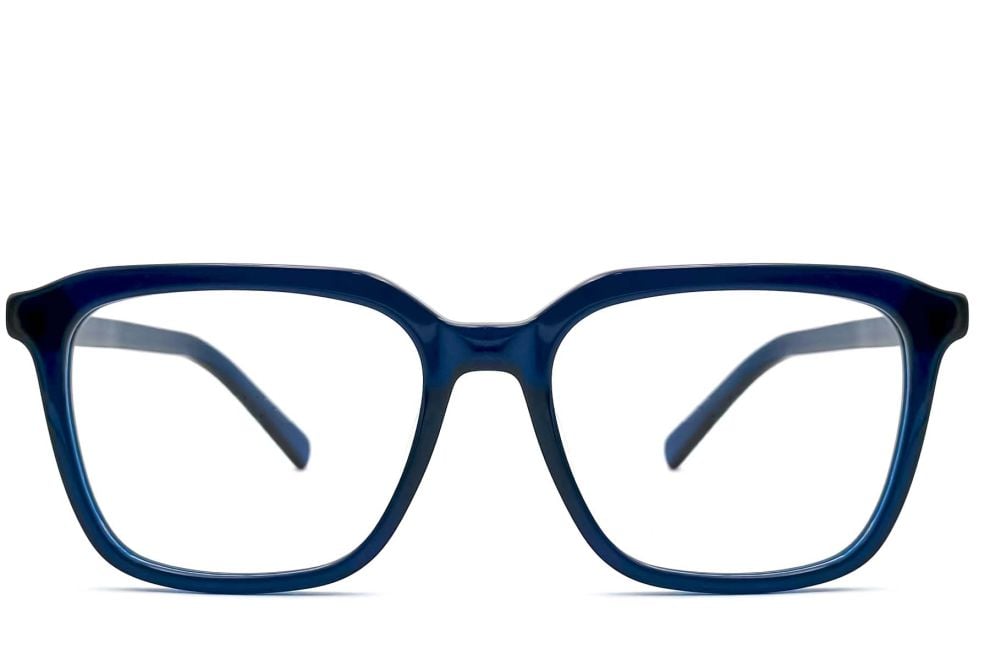 Rectangular Blue Acetate Glasses #BS0420-0087