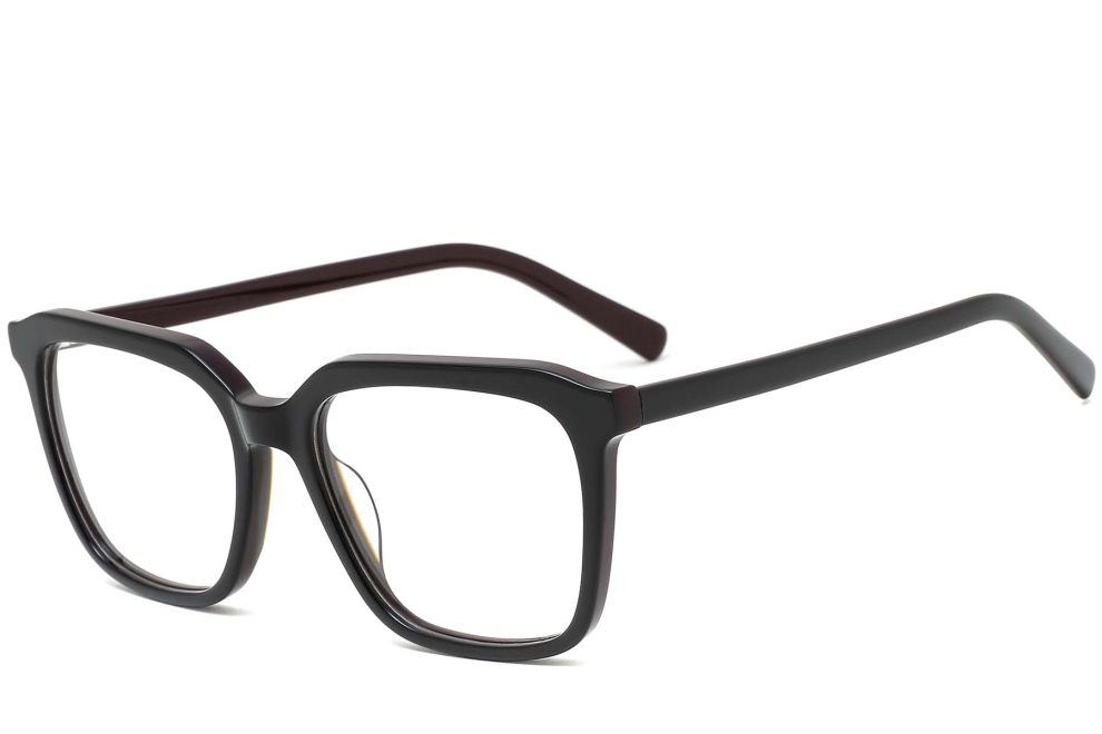 Rectangular Grey Acetate Glasses #BS0420-0088