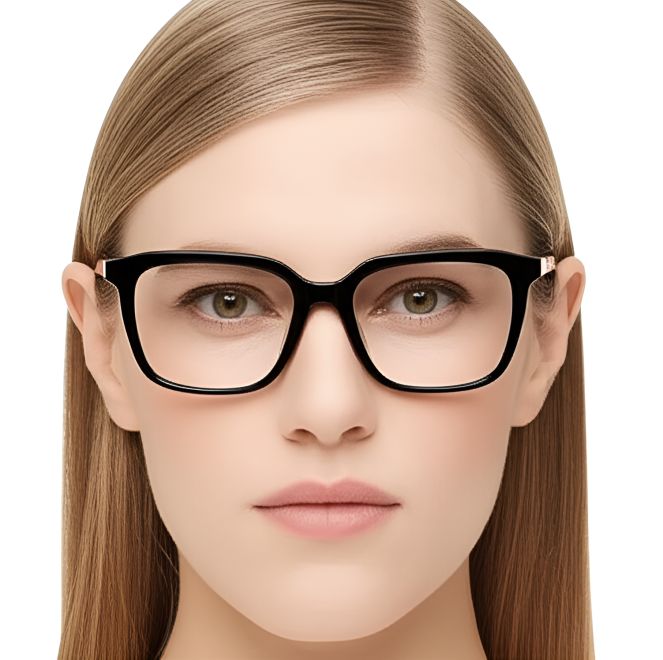 Rectangular Grey Acetate Glasses #BS0420-0088