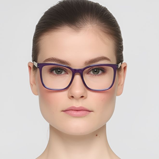 Gafas rectangulares de acetato verde #BS0420-0092
