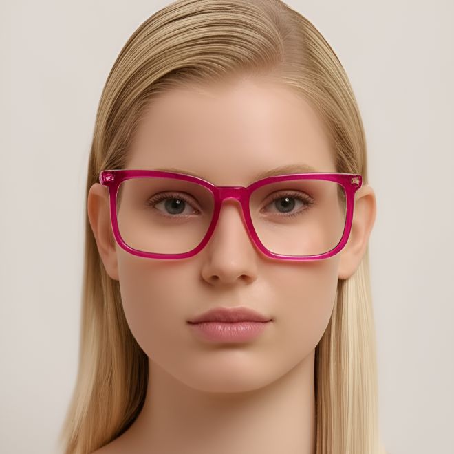Rechteckige violette Acetatbrille #BS0420-0093