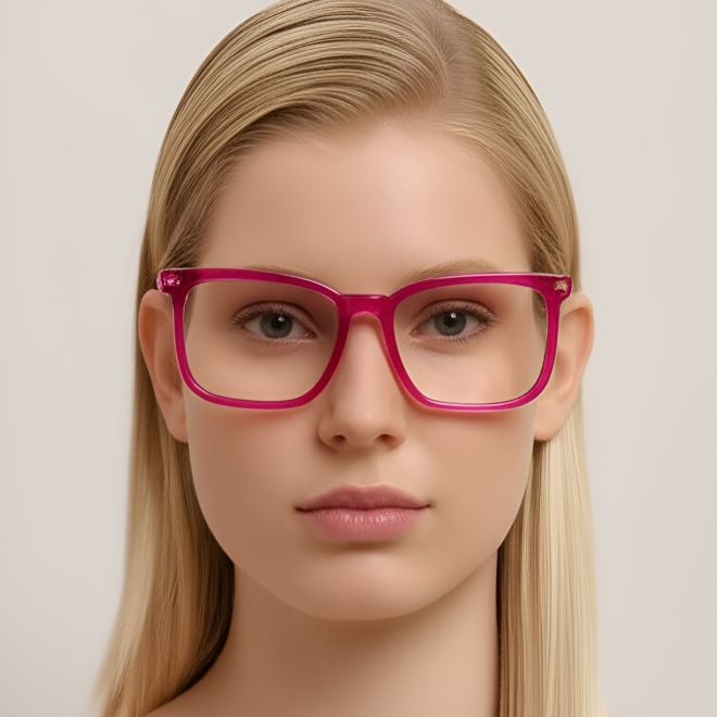 Rechteckige violette Acetatbrille #BS0420-0093