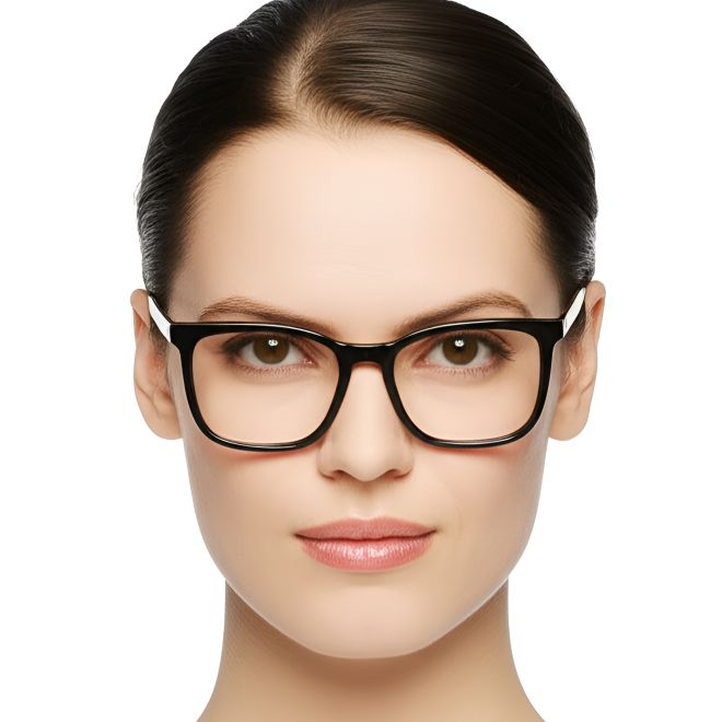 Lunettes rectangulaires en acétate marron #BS0420-0094