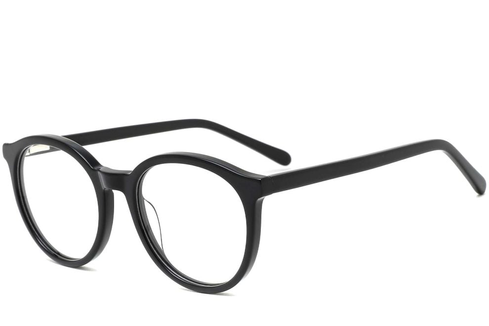 Oval Black Acetate Glasses #BS0420-0095