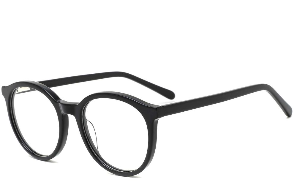 Oval Black Acetate Glasses #BS0420-0095