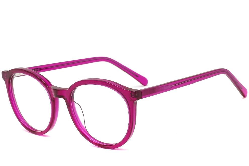 Oval Purple Acetate Glasses #BS0420-0097