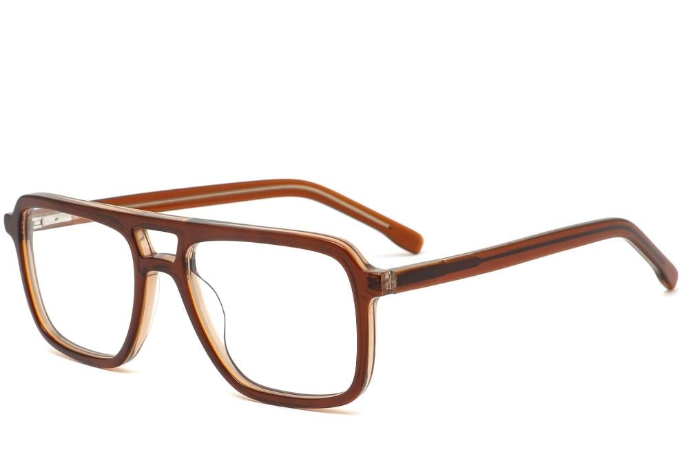 Aviator Brown Acetate Glasses #BS0420-0102