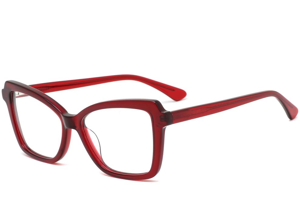 Schmetterlingsrote Acetatbrille #BS0420-0108