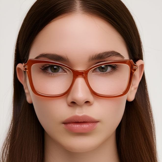 Schmetterlingsbraune Acetatbrille #BS0420-0109
