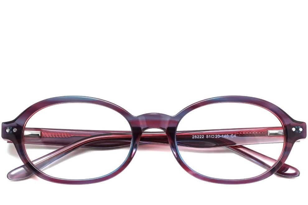 Oval Purple Acetate Glasses #BS0420-0111