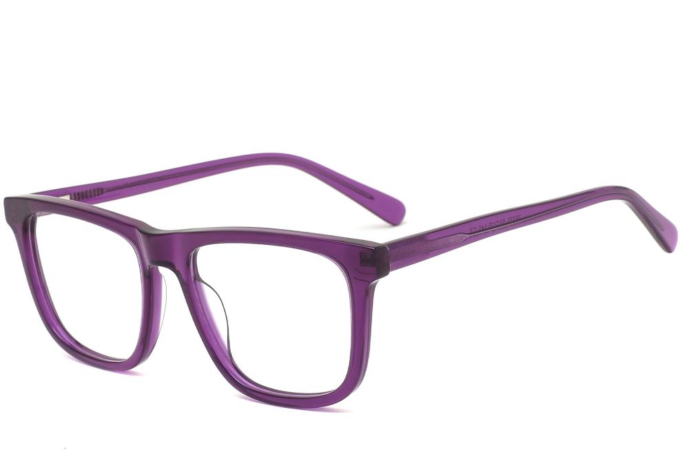 Gafas rectangulares de acetato morado #BS0420-0114