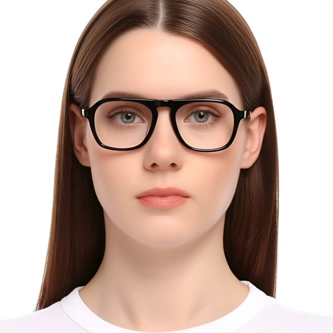 Aviator Black Acetate Glasses #BS0420-0119