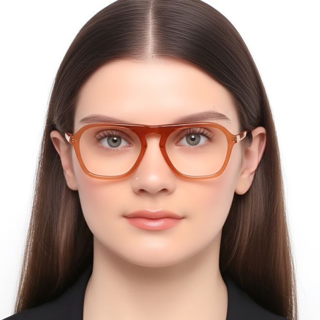Aviator Brown Acetate Glasses #BS0420-0121