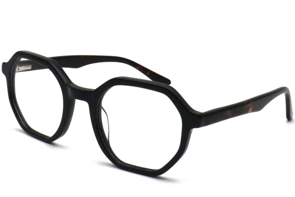 Geometric Black Acetate Glasses #BS0420-0123