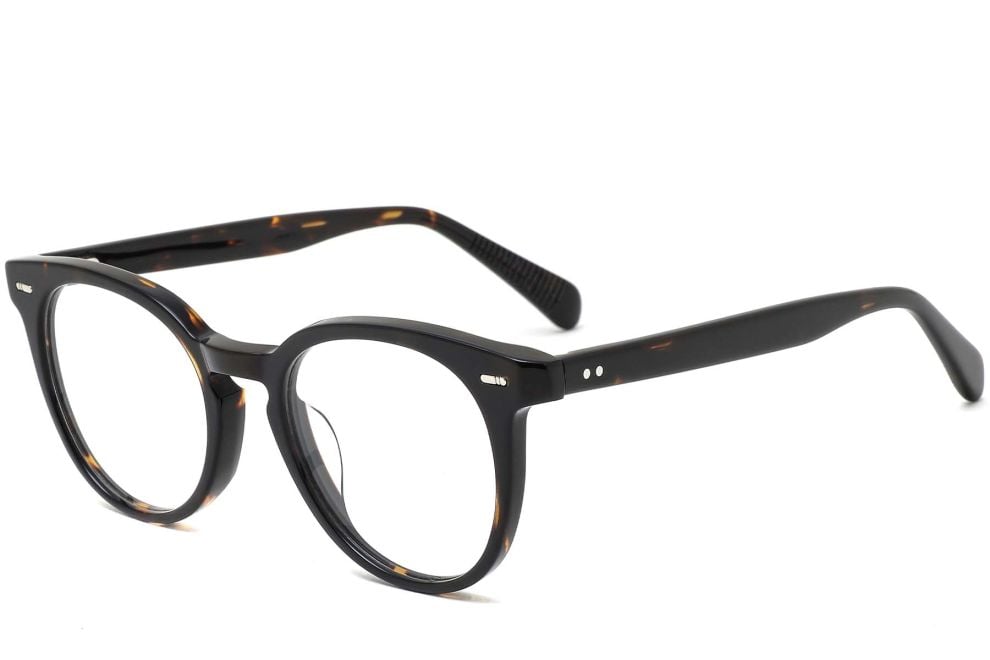 Oval Tortoiseshell Acetate Glasses #BS0420-0126