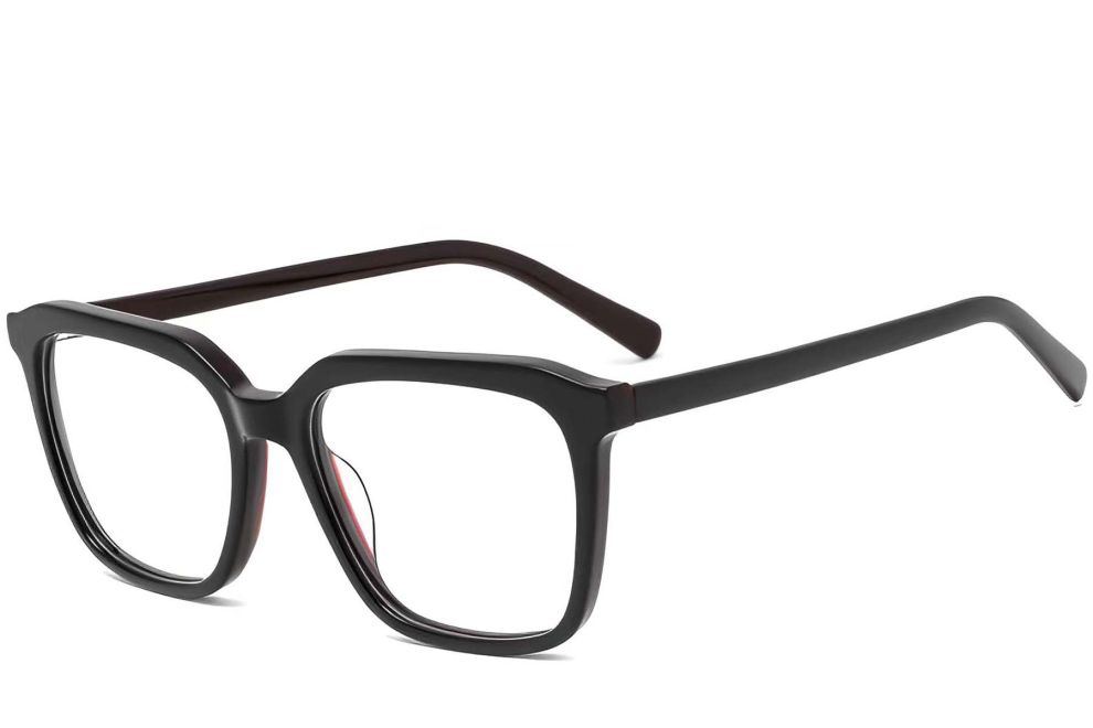 Rectangular Purple Acetate Glasses #BS0420-0131