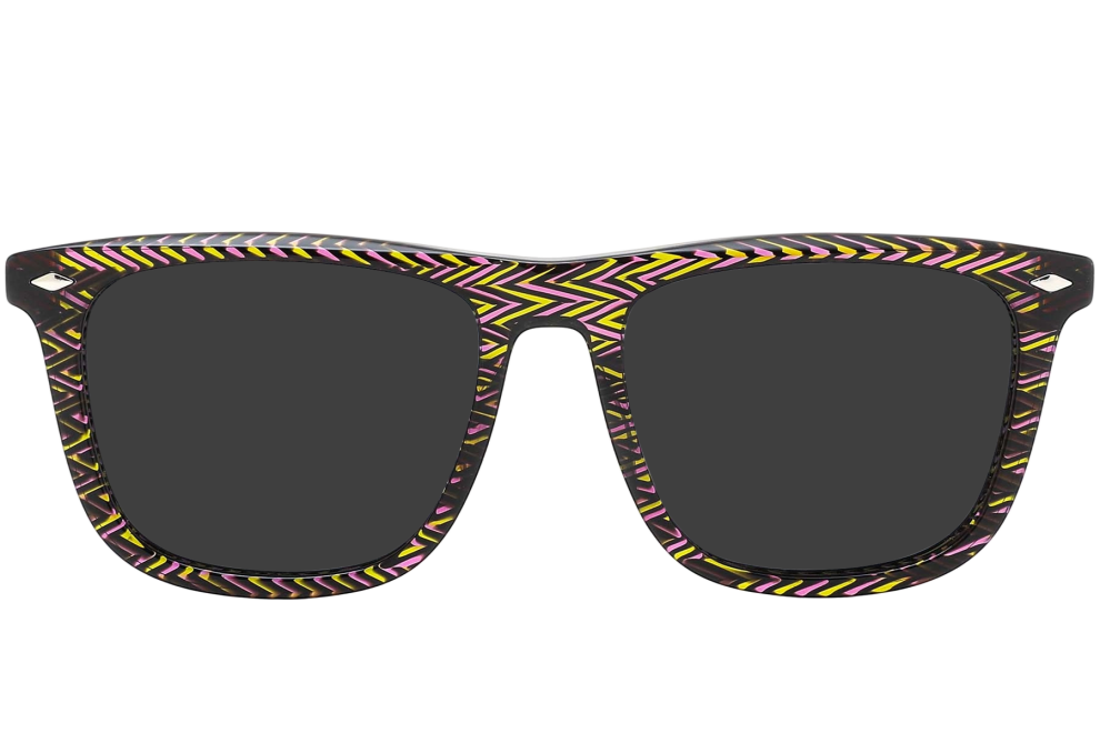 Gafas de sol de acetato con patrón rectangular #BS0420-0133