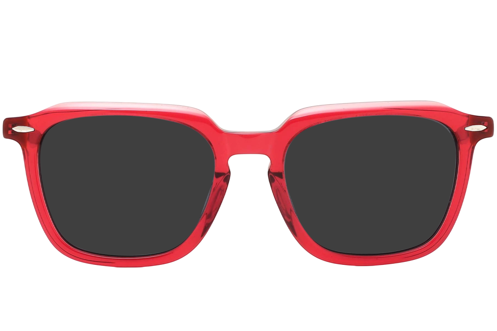 Gafas de sol rectangulares de acetato rosa #BS0420-0145