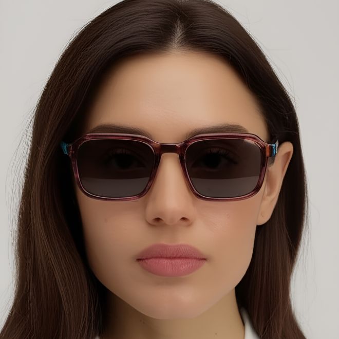 Lunettes de soleil rectangulaires en acétate #BS0420-0162