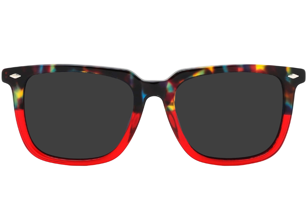 Rectangular Tortoiseshell Acetate Sunglasses #BS0420-0173