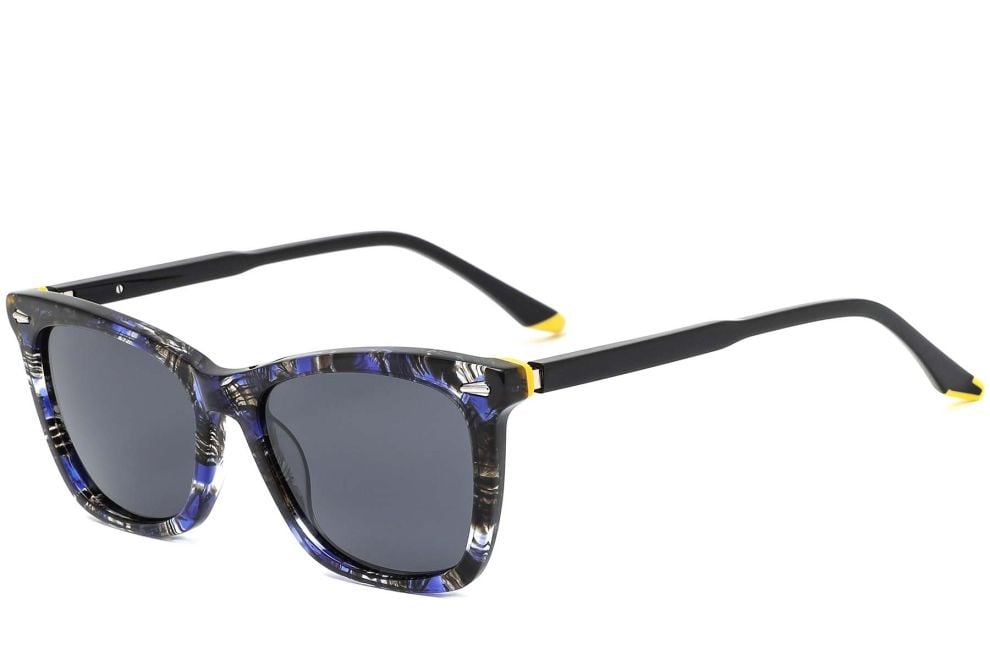 Rectangular Purple Acetate Sunglasses #BS0420-0179