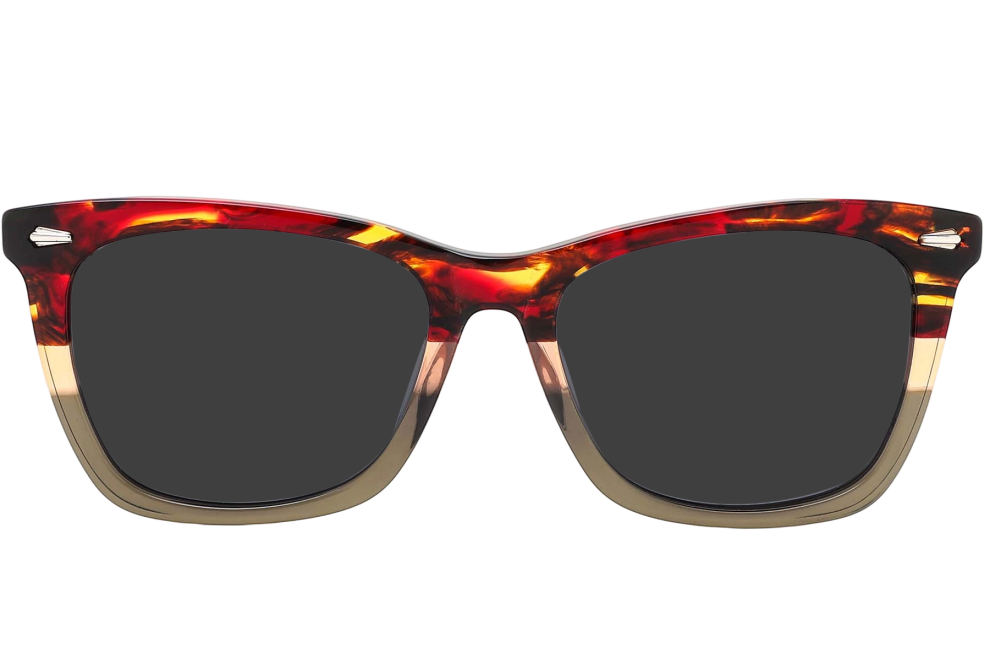 Rectangular Tortoiseshell Acetate Sunglasses #BS0420-0180