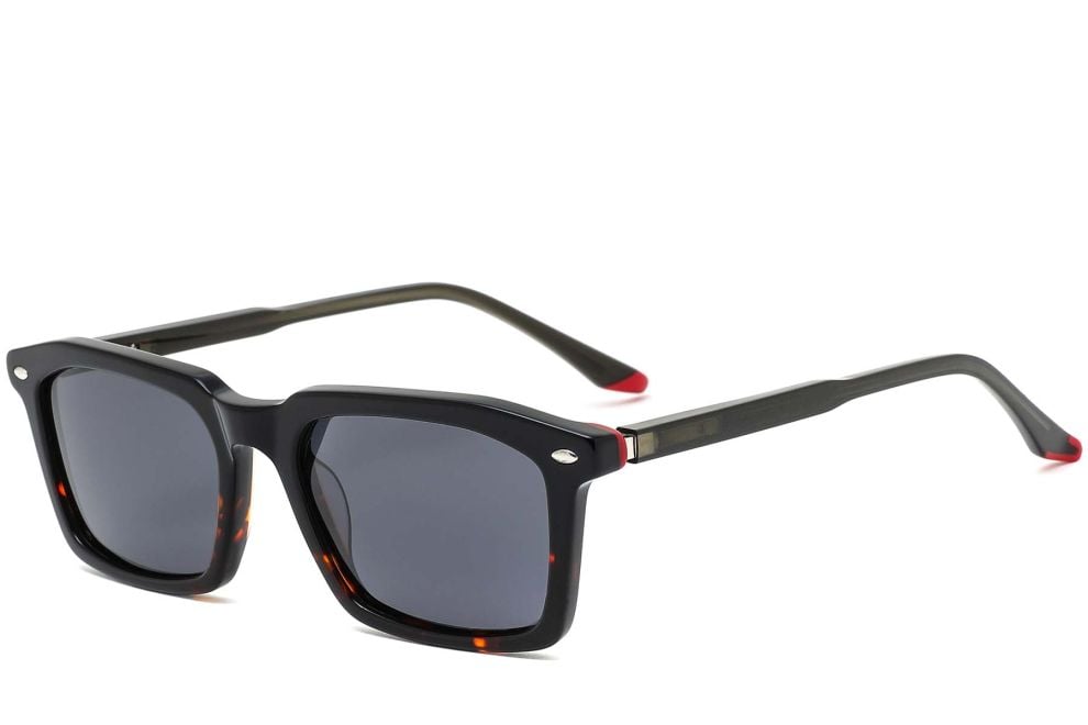 Rectangular Tortoiseshell Acetate Sunglasses #BS0420-0184