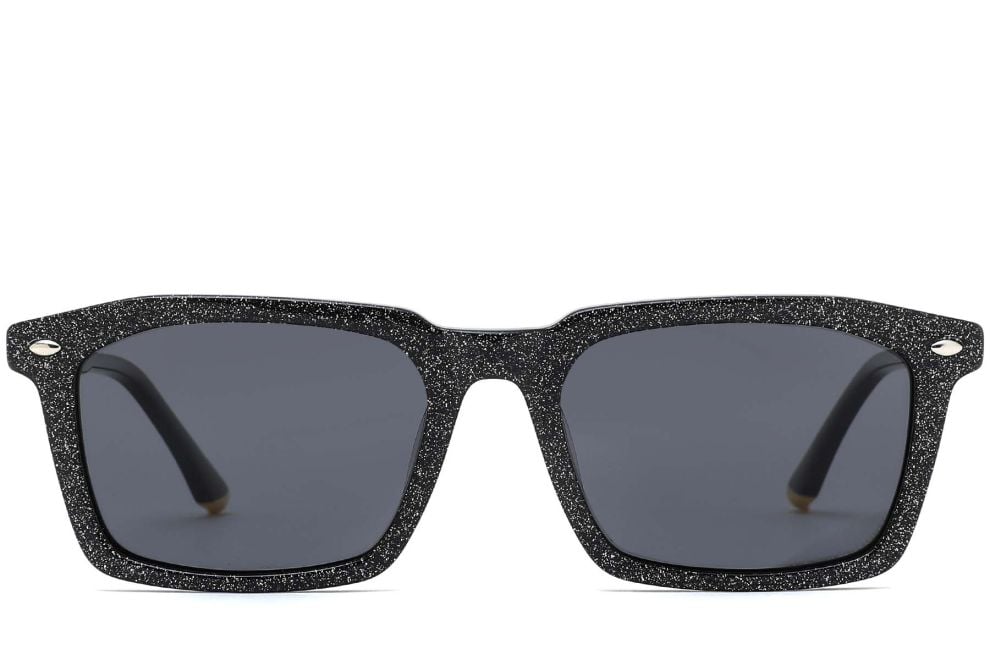 Rectangular Pattern Acetate Sunglasses #BS0420-0186