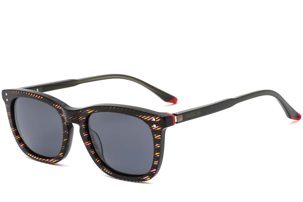 Rectangular Yellow Acetate Sunglasses #BS0420-0191