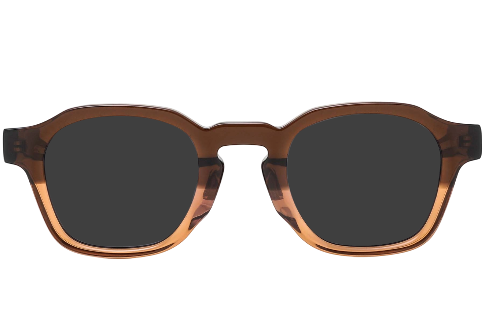 Rectangular Brown Acetate Sunglasses #BS0420-0199