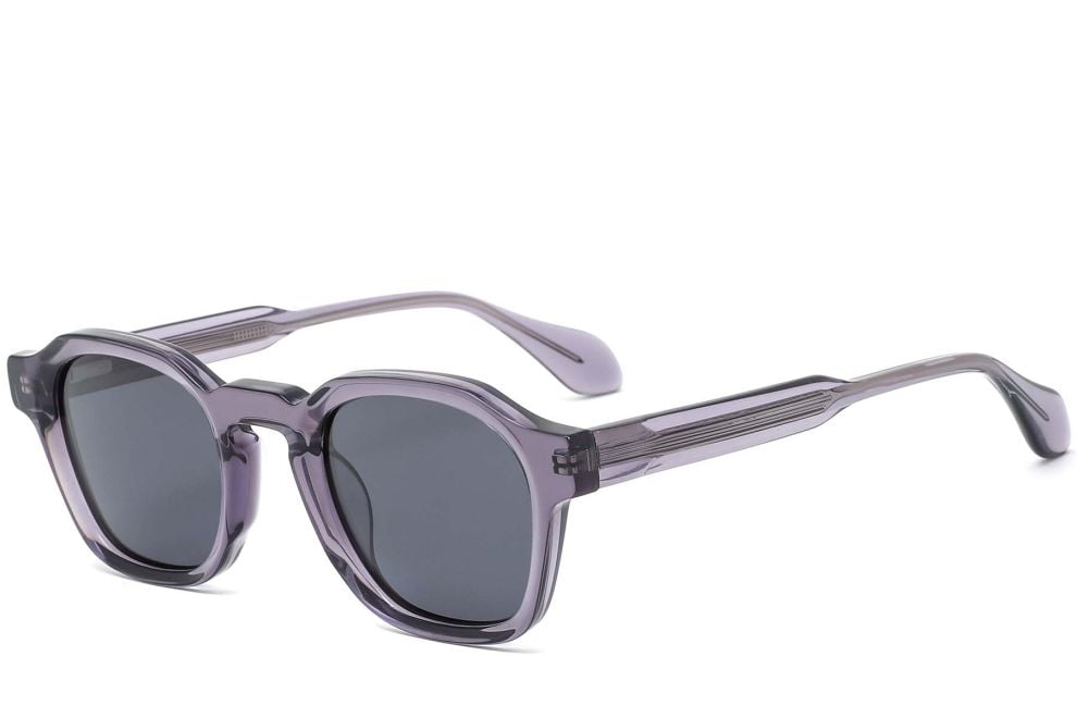 Rectangular Purple Acetate Sunglasses #BS0420-0201
