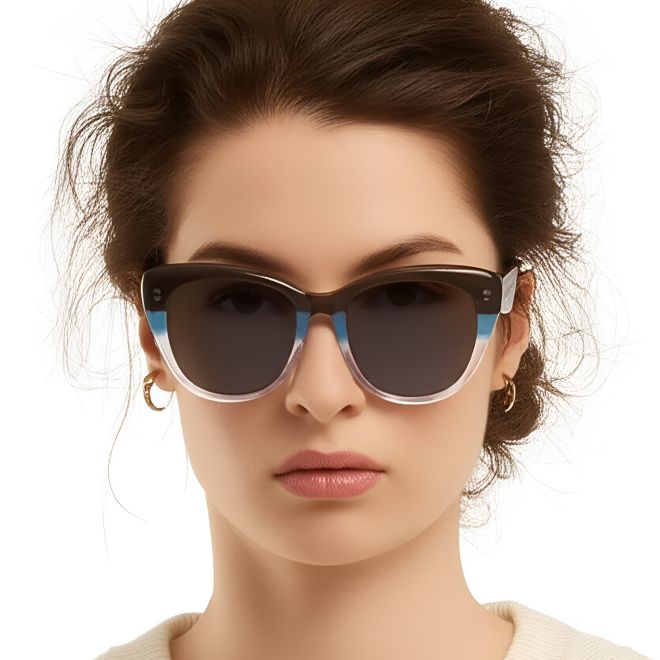 Lunettes de soleil papillon en acétate vert #BS0420-0203