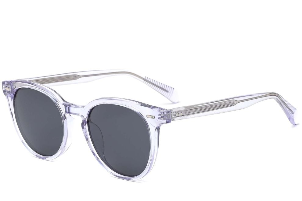 Round Transparent Acetate Sunglasses #BS0420-0218