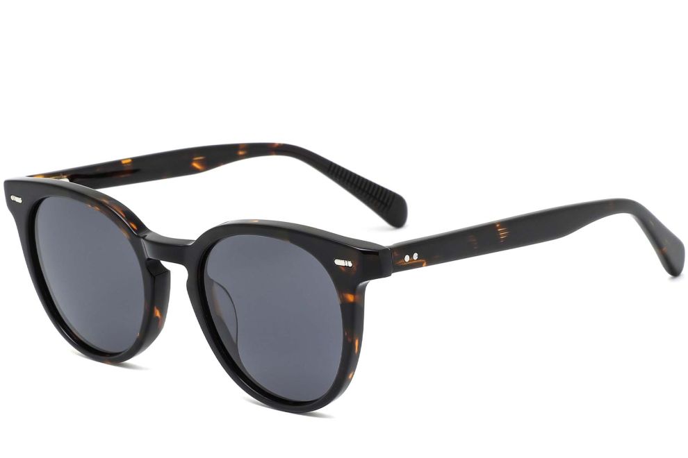 Runde Schildpatt-Acetat-Sonnenbrille #BS0420-0219