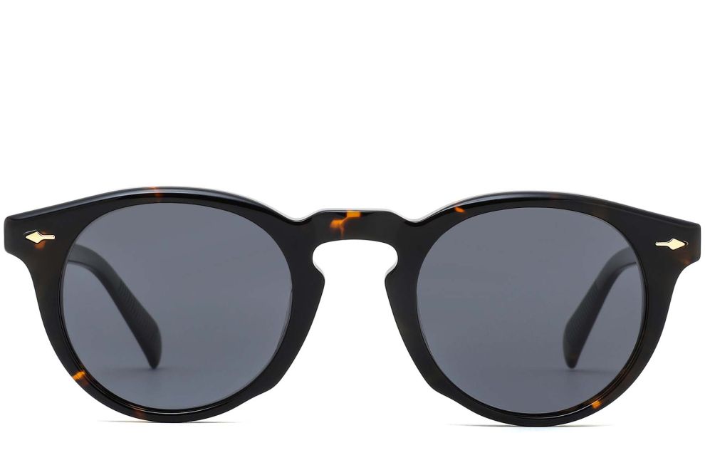 Runde Schildpatt-Acetat-Sonnenbrille #BS0420-0224