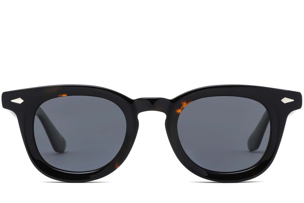 Runde Schildpatt-Acetat-Sonnenbrille #BS0420-0229