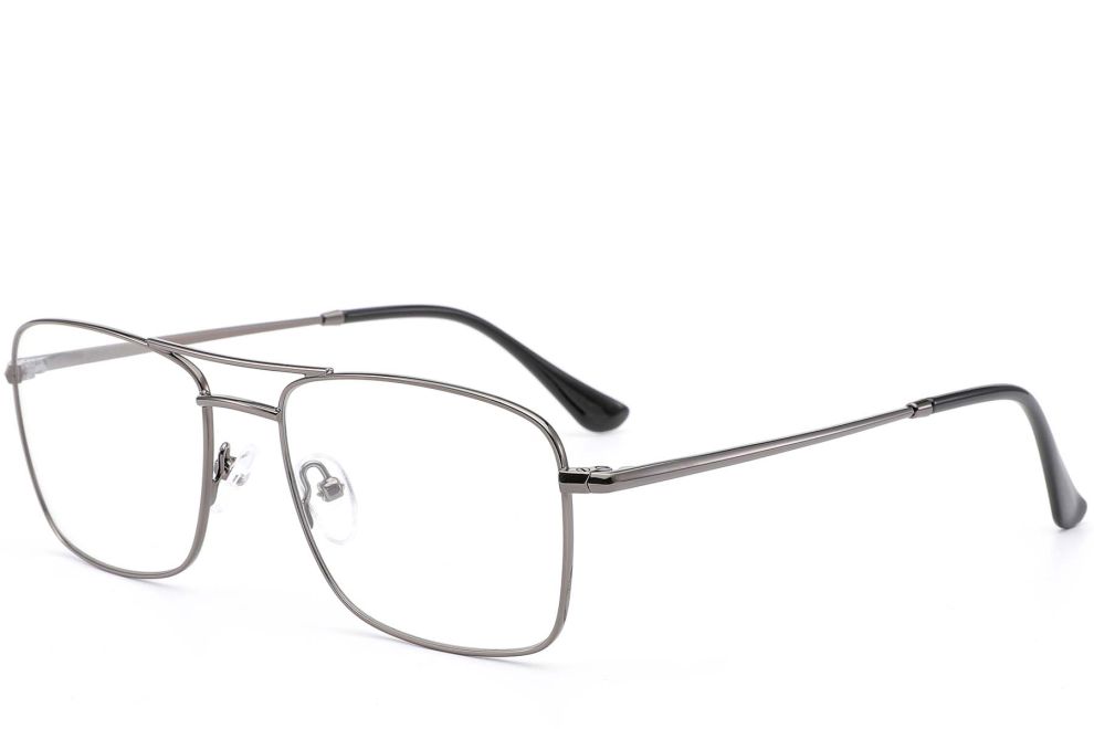 Rechteckige graue Metallbrille #BS0420-0245