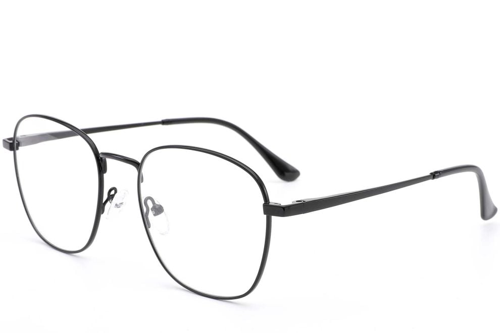 Rectangular Black Metal Glasses #BS0420-0254