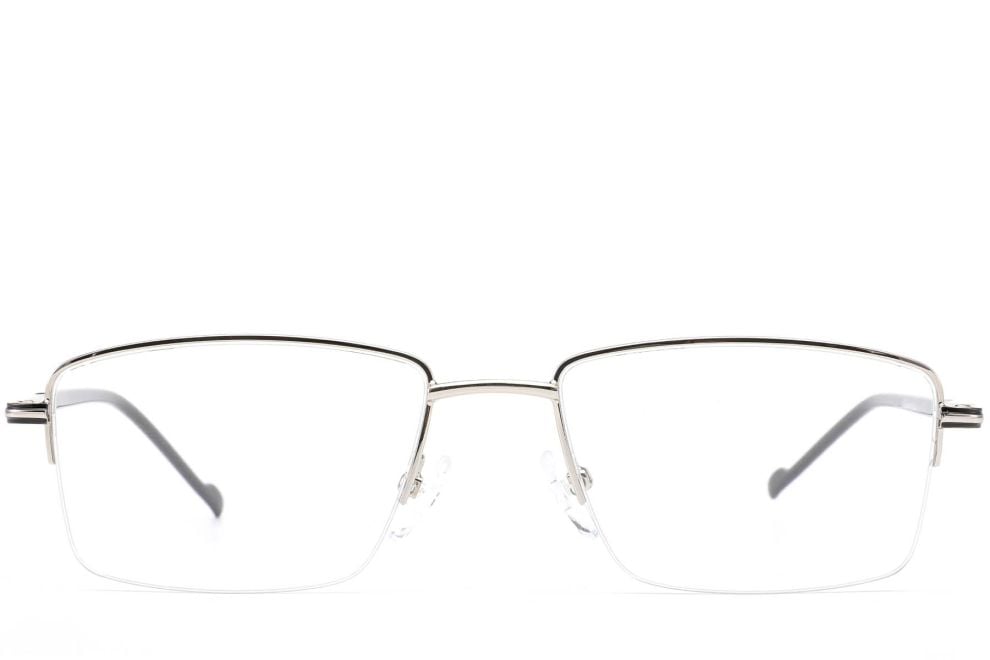 Gafas de metal gris semi al aire #BS0420-0257