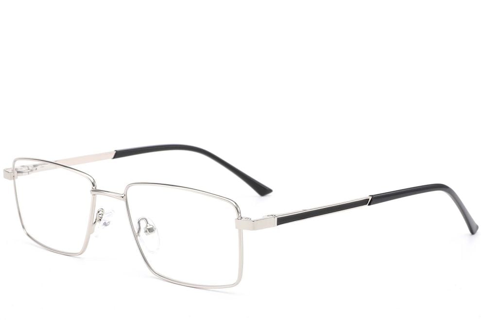 Rectangular Silver Metal Glasses #BS0420-0264