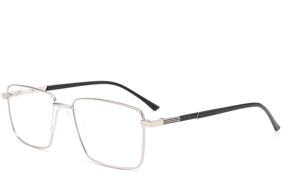 Rectangular Silver Metal Glasses #BS0420-0268