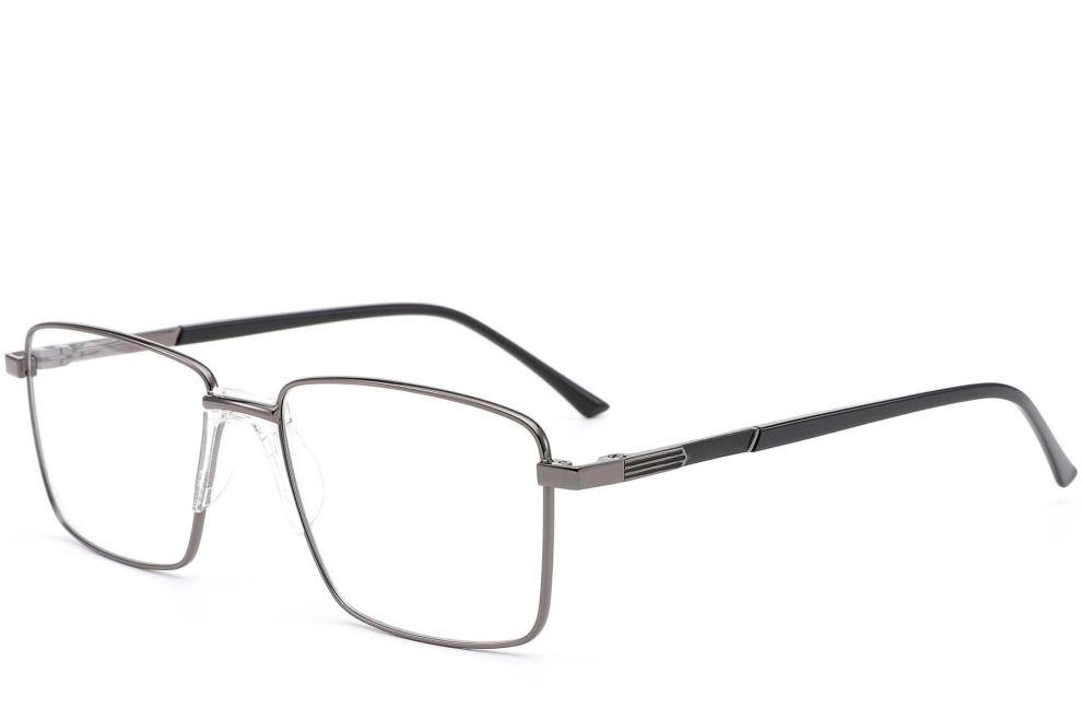 Rectangular Grey Metal Glasses #BS0420-0269