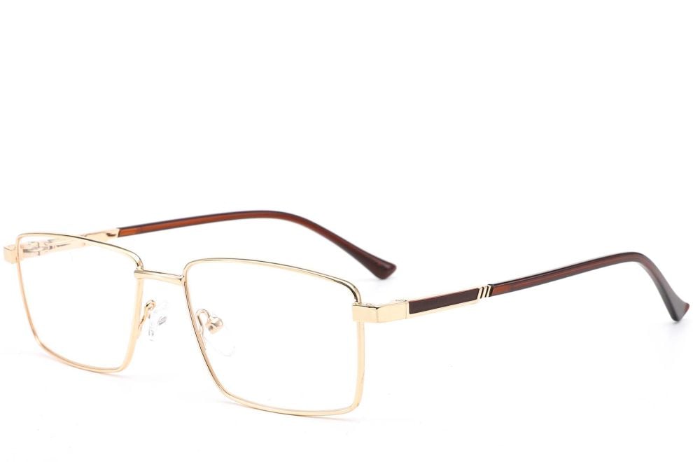 Rectangular Golden Metal Glasses #BS0420-0271