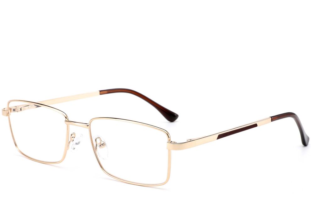 Rectangular Golden Metal Glasses #BS0420-0279