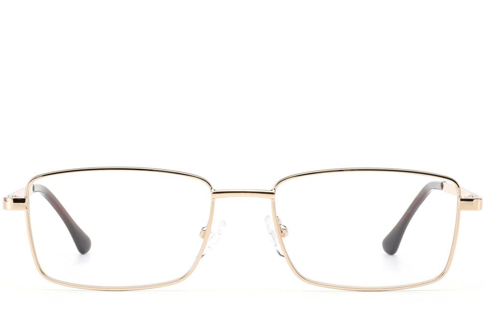 Rectangular Golden Metal Glasses #BS0420-0279