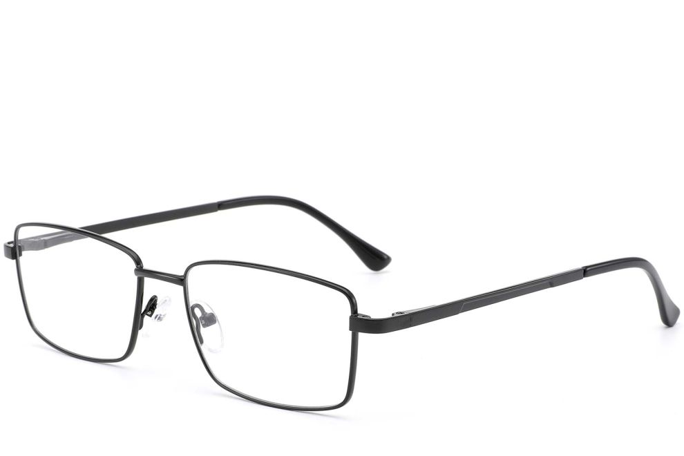 Rectangular Black Metal Glasses #BS0420-0282