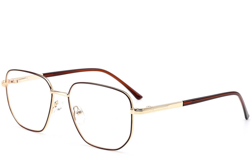 Geometrische goldene Metallbrille #BS0420-0287
