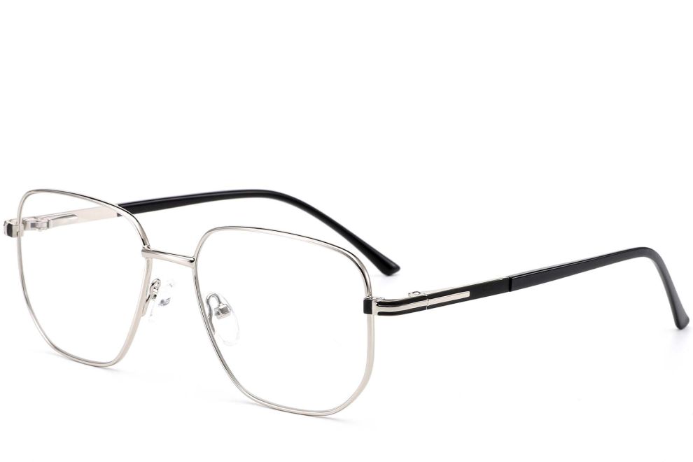 Geometrische Silbermetallbrille #BS0420-0288