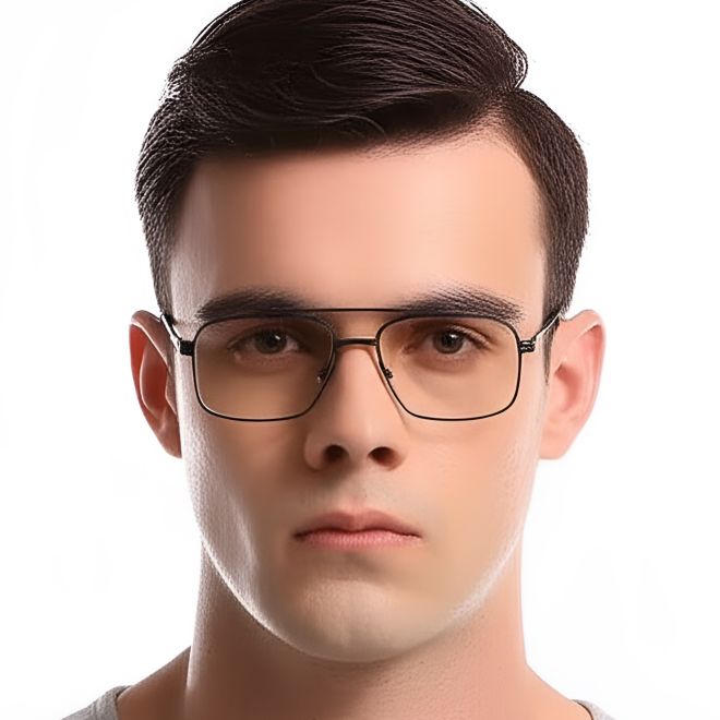 Aviator Black Metal Glasses #BS0420-0294